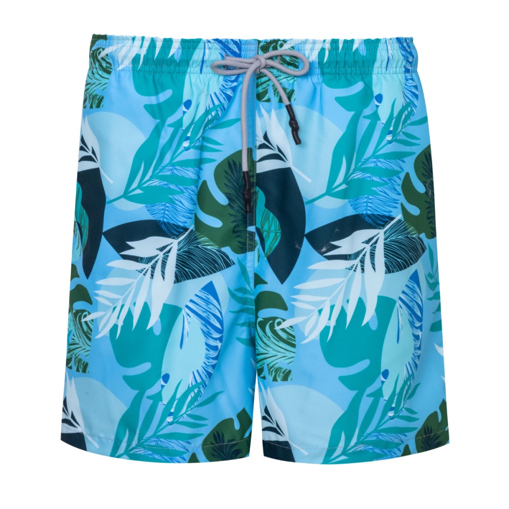 Pantaloneta Tropical Camouflage Aqua