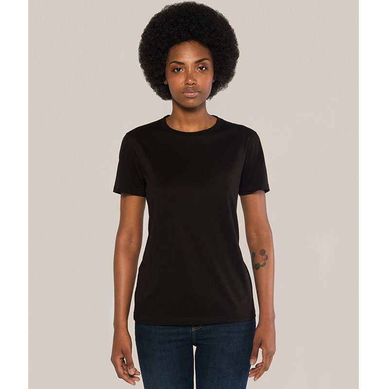 camiseta negra basica mujer